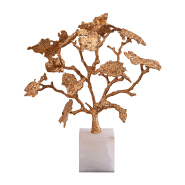 Living room table decoration white jade base copper branch hotel home decoration >=2 Pieces